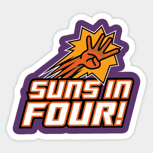 Suns in four! Sticker